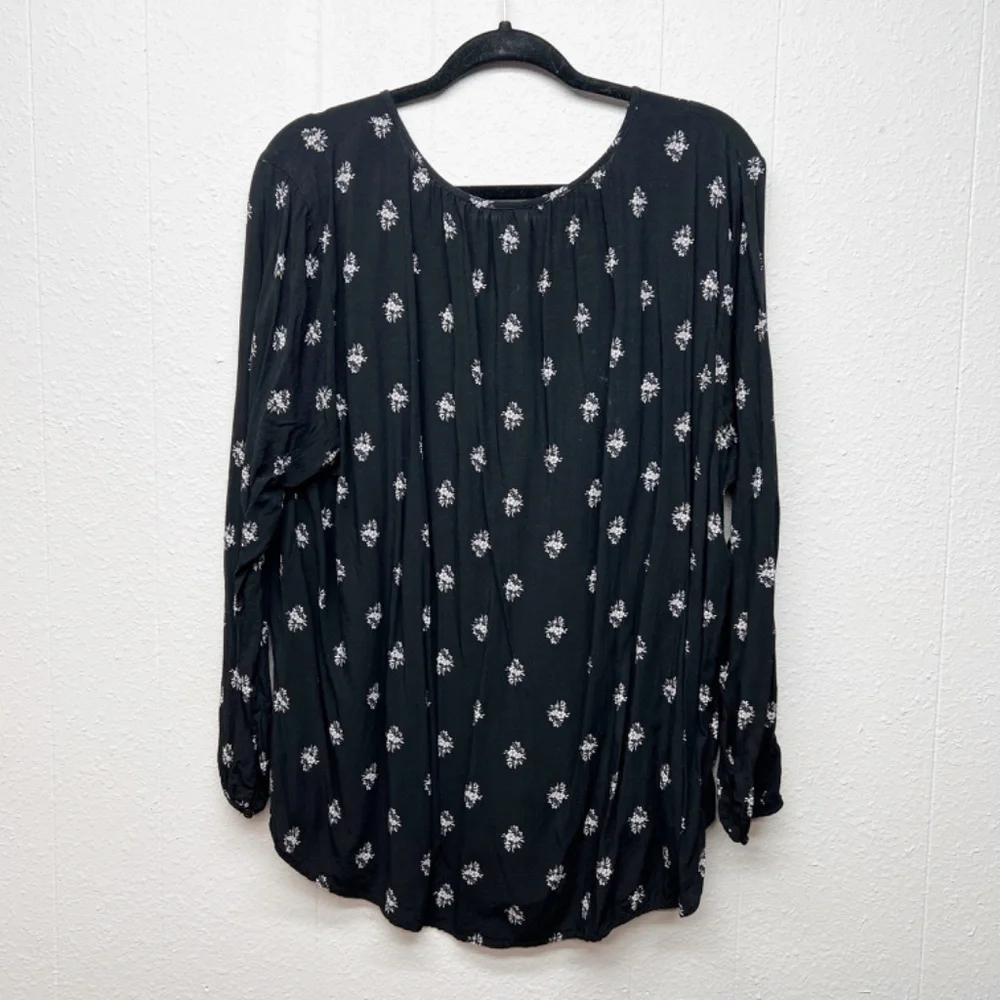 Old Navy Floral Puff Sleeve Top Womens XXL Lightweight Bohemian Contemporary